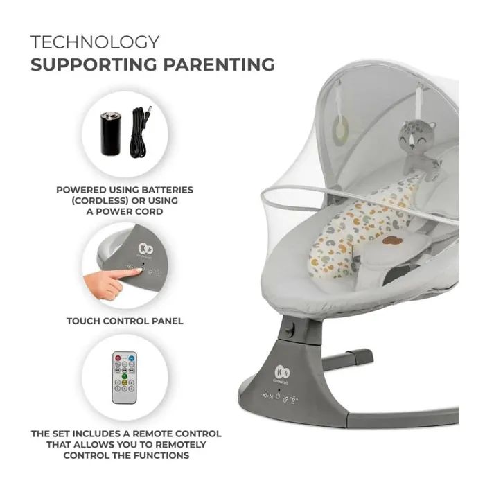 Кресло-качалка Kinderkraft Lumi 2 Light Grey (5902533925018) изображение 8