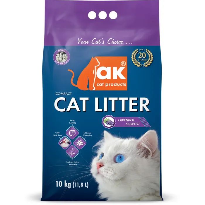 Наповнювач для туалету AK Cat Products Бентонітовий Compact Cat Litter запах лаванди 10 кг (AKMN005) зображення 2