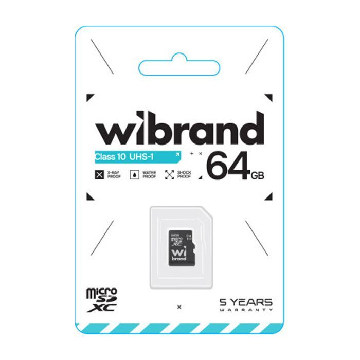 Карта пам'яті Wibrand 64GB mictoSD class 10 UHS-I (WICDXU1/64GB) зображення 2