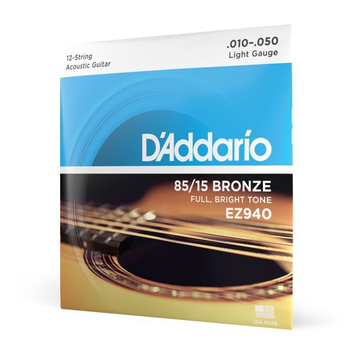 Струны для гитары D'Addario 85/15 Bronze Light 12-String (10-50) (EZ940)