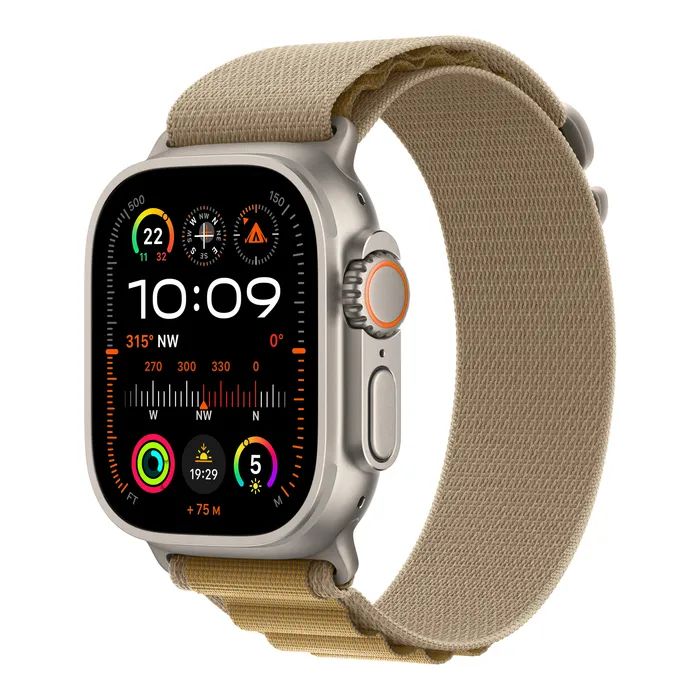 Смарт-часы Apple Watch Ultra 2 2024 GPS + Cellular 49mm Black Titanium Case with Dark Green Alpine Loop - Small (MX4Q3UL/A)