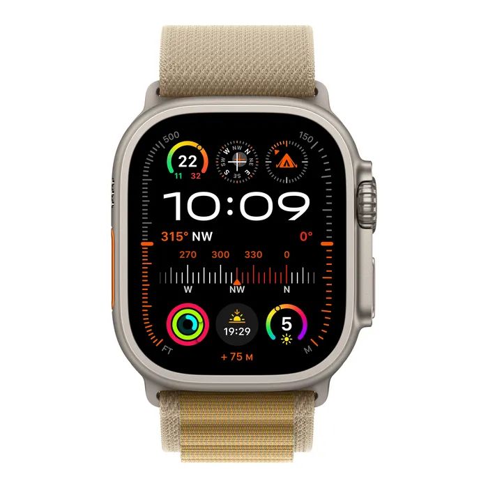 Смарт-часы Apple Watch Ultra 2 2024 GPS + Cellular 49mm Black Titanium Case with Dark Green Alpine Loop - Small (MX4Q3UL/A) изображение 2
