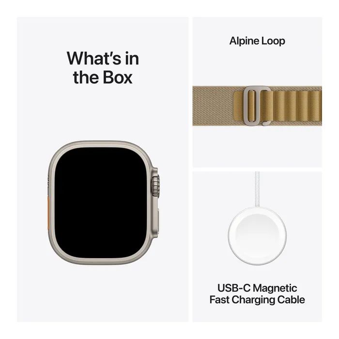 Смарт-часы Apple Watch Ultra 2 2024 GPS + Cellular 49mm Black Titanium Case with Dark Green Alpine Loop - Small (MX4Q3UL/A) изображение 9