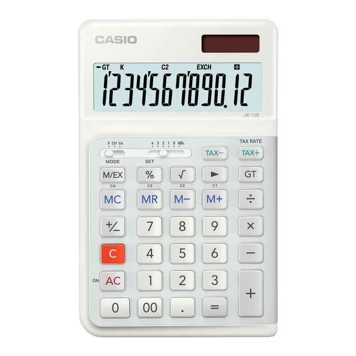 Калькулятор Casio JE-12E-WE-WA-EP, белый (CALC-CAS-JE-12E-WE-W) изображение 2