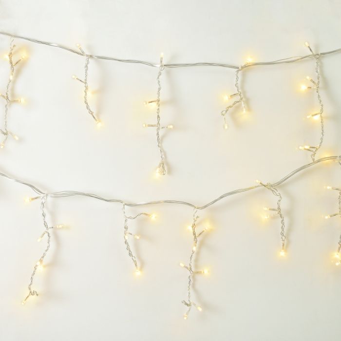 Гирлянда YES! Fun Бахрома 84 LED Тепло-белая 2 м Статическая Коннектор (974846)
