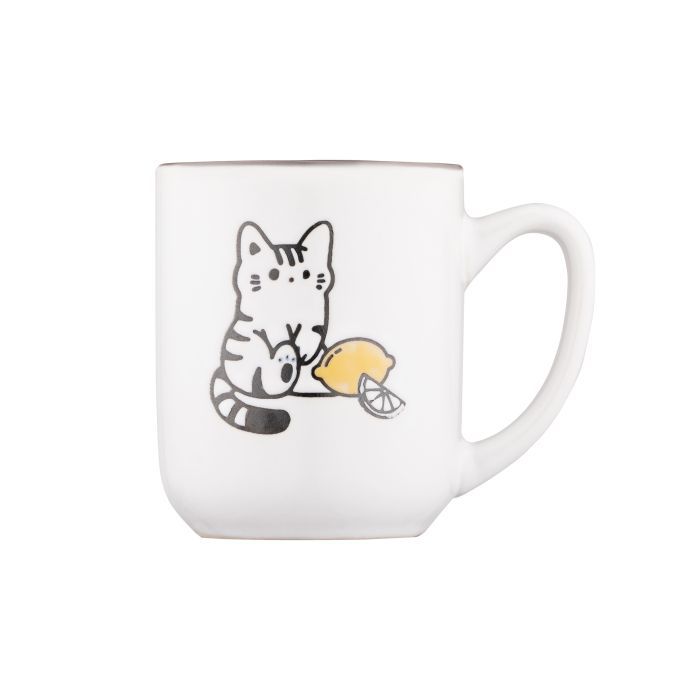Чашка Ardesto Cat, 380мл, кераміка, біло-сірий (AR3055) зображення 3