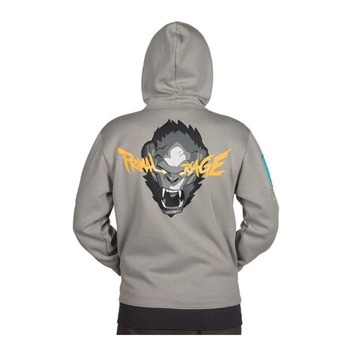 Кофта Jinx Overwatch Ultimate Winston Zip-Up Hoodie Gray M (JINX-8430M) изображение 6