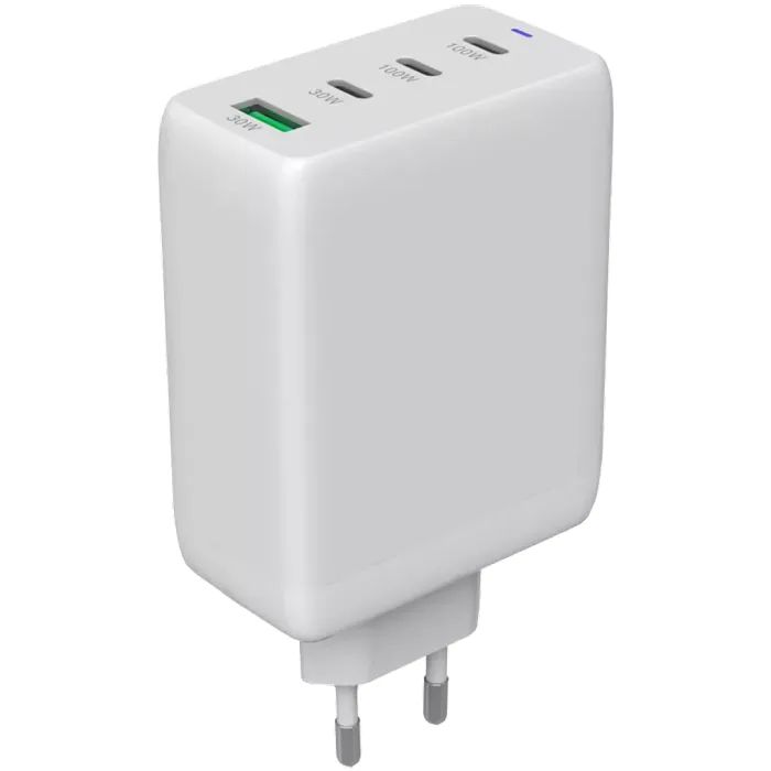 Зарядний пристрій Canyon CU100ACC GaN 100W 3xPD 1xQC EU White (CNS-CUW100ACC)