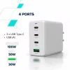 Зарядний пристрій Canyon CU100ACC GaN 100W 3xPD 1xQC EU White (CNS-CUW100ACC) зображення 7