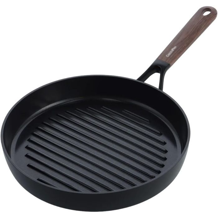 Сковорода GreenPan Eco Smartshape гриль 28 см світле дерево (CC006449-001)