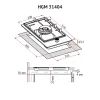 Варочна поверхня Perfelli HGM 31404 BL зображення 9