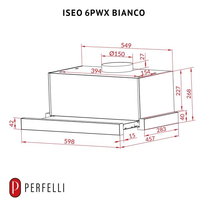 Вытяжка кухонная Perfelli ISEO 6PWX INOX изображение 11