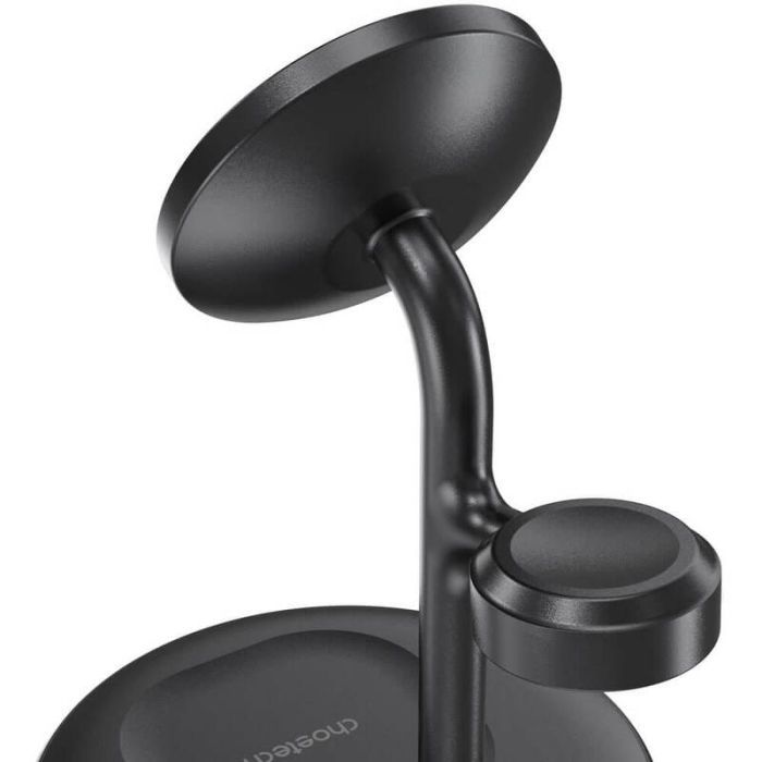 Зарядное устройство Choetech 15W 3-in-1 Magnetic Wireless Fast Charger black (T585-F-101-CCBK) изображение 2