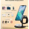 Зарядное устройство Choetech 15W 3-in-1 Magnetic Wireless Fast Charger black (T585-F-101-CCBK) изображение 5