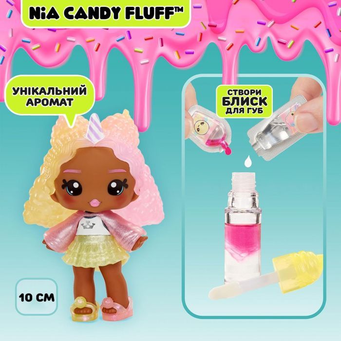 Кукла Yummiland набор с куклой и блеском для губ S2 - Ния Кэнди Флафф (525462) изображение 6