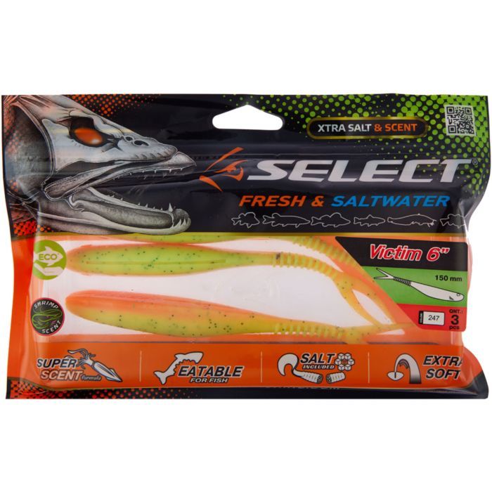 Силікон рибальський Select Victim V-Tail 6" 800 (3 шт/уп) (1870.74.60) зображення 2