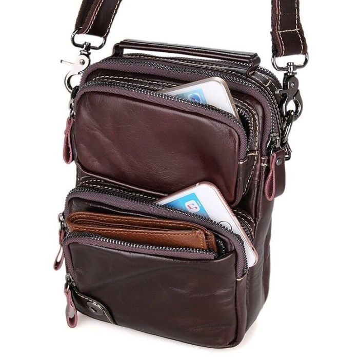 Сумка Vintage Коричнева (14435) зображення 5