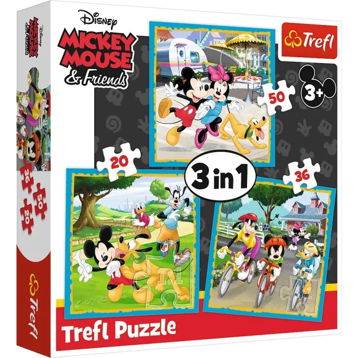 Пазл Trefl Mickey&friends Міккі з друзями 3 in1 (5900511348460)