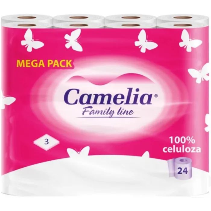 Туалетний папір Camelia 3 шари 24 рулони (8606103756244)