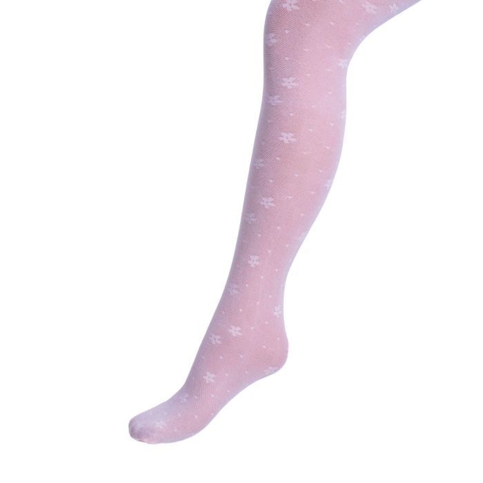 Колготки дитячі Bross з квіточками (7593-134G-pink) зображення 2