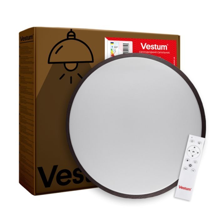 Светильник Vestum RING матовий 60W 395*60мм 3000К-6500К з ДК бронзовий (VS-91054)