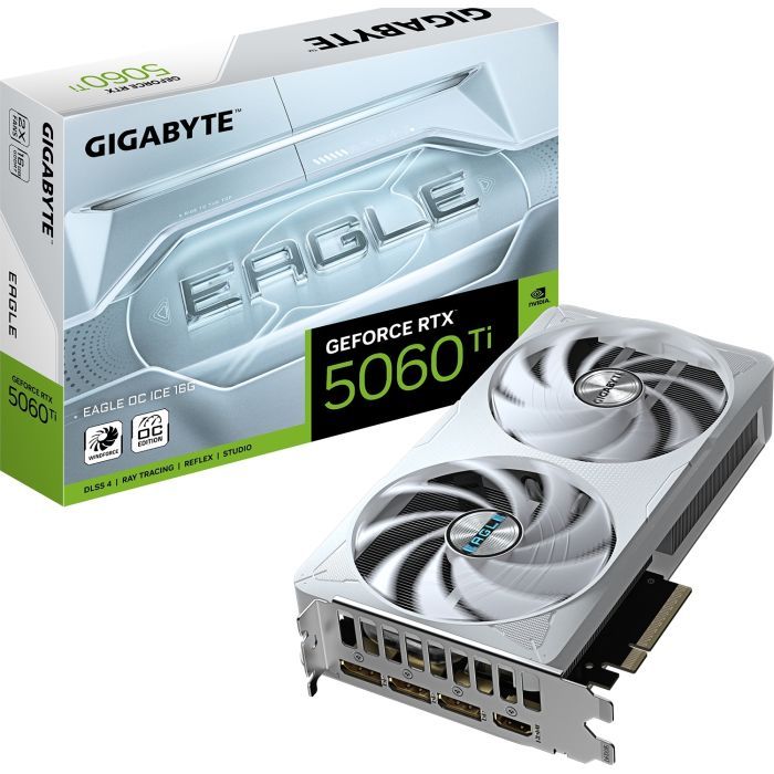 Відеокарта GIGABYTE GeForce RTX5060Ti 16Gb EAGLE OC ICE (GV-N506TEAGLEOC ICE-16GD) зображення 10