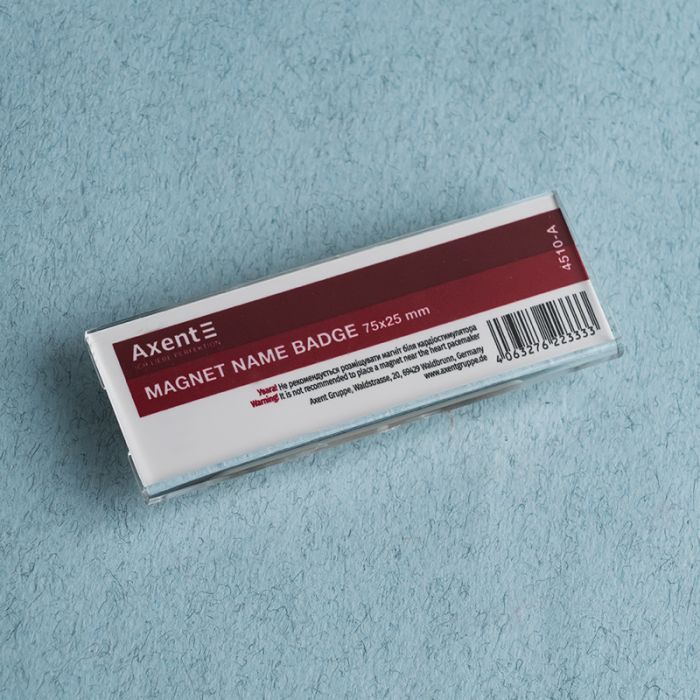 Бейдж Axent акриловий на магніті 4510 (75х25 мм) (4510-A) зображення 2