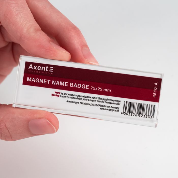 Бейдж Axent акриловий на магніті 4510 (75х25 мм) (4510-A) зображення 4