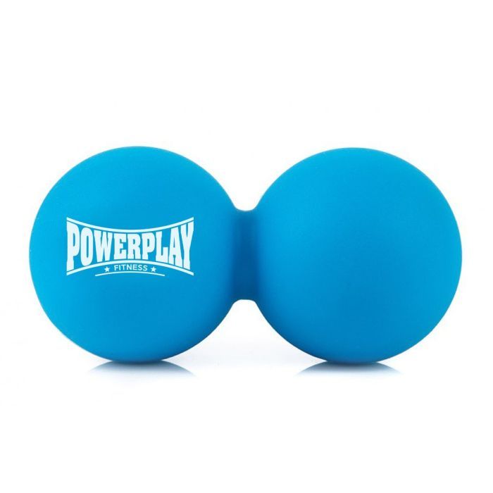 Массажный мяч PowerPlay PP-4355 Silicone Lacrosse Peanut Ball (6.3х12.6см) Синій (PP-4355_Blue)