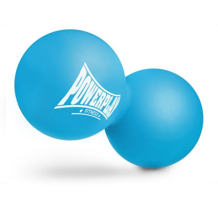 Массажный мяч PowerPlay PP-4355 Silicone Lacrosse Peanut Ball (6.3х12.6см) Синій (PP-4355_Blue) изображение 2