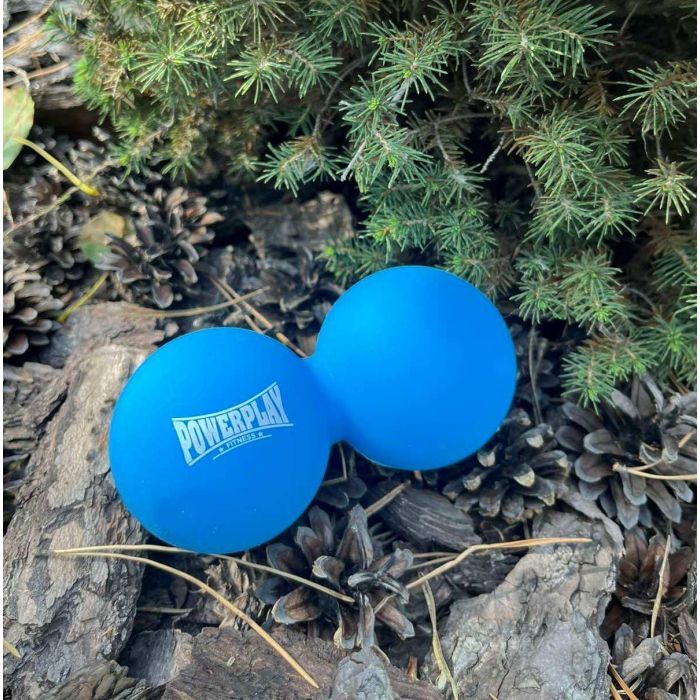 Массажный мяч PowerPlay PP-4355 Silicone Lacrosse Peanut Ball (6.3х12.6см) Синій (PP-4355_Blue) изображение 4