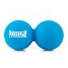 Массажный мяч PowerPlay PP-4355 Silicone Lacrosse Peanut Ball (6.3х12.6см) Синій (PP-4355_Blue)
