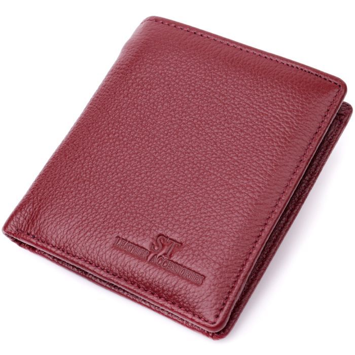 Кошелек ST Leather Из натуральной кожи Бордовый (19467)