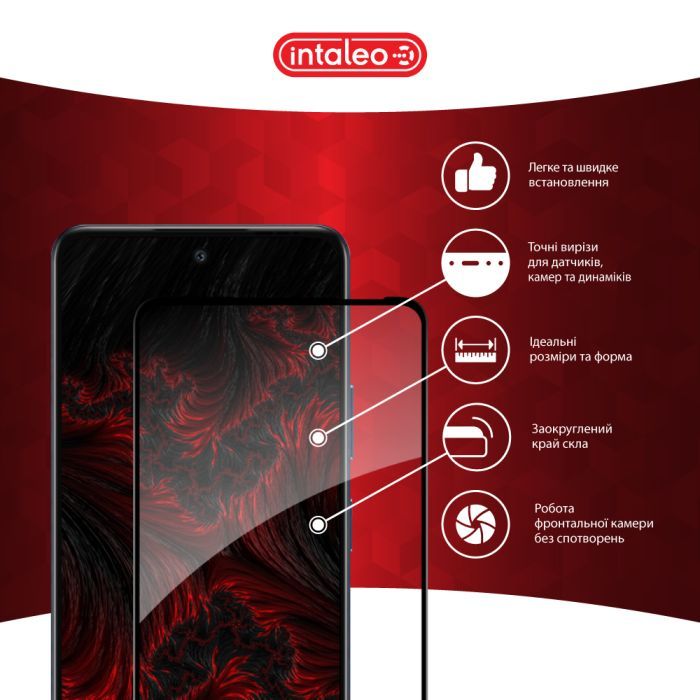 Скло захисне Intaleo Full Glue Infinix Hot 50 4G Black (1283126607318) зображення 3