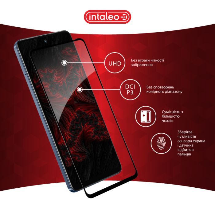 Скло захисне Intaleo Full Glue Infinix Hot 50 4G Black (1283126607318) зображення 4