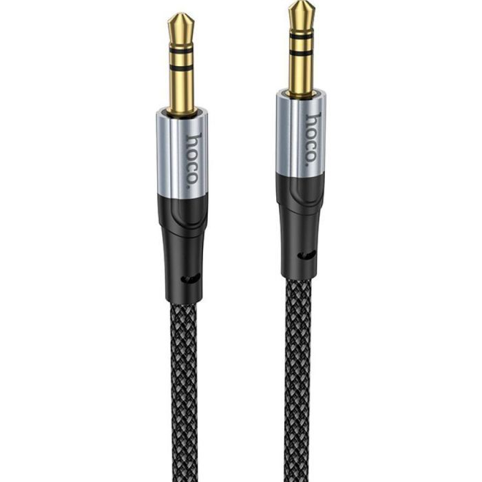 Кабель мультимедийный 3.5mm M to 3.5mm M 1.0m UPA26 AUX Black HOCO (6942007608800)