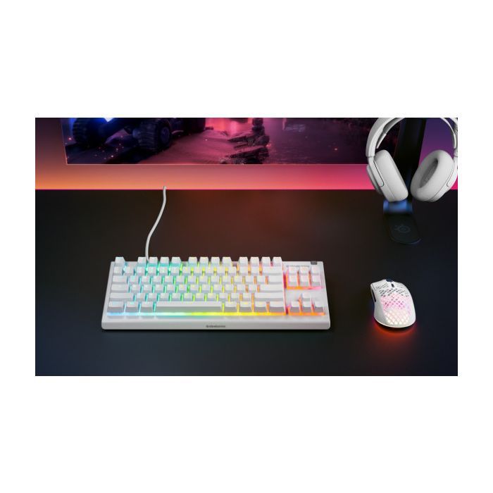 Клавіатура SteelSeries Apex 3 TKL USB UA White (64819) зображення 6