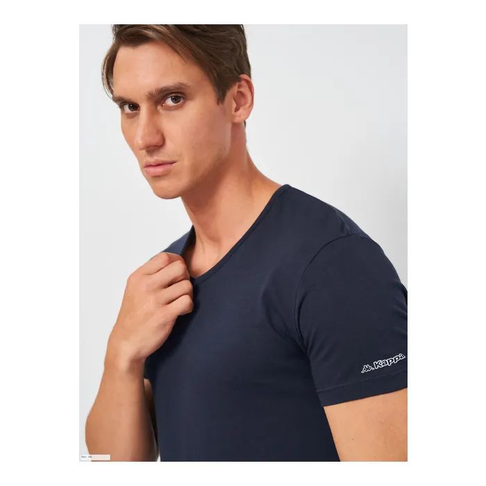 Футболка Kappa T-shirt Mezza Manica Scollo V K1315 Nero чорний M (8052394816295) зображення 4