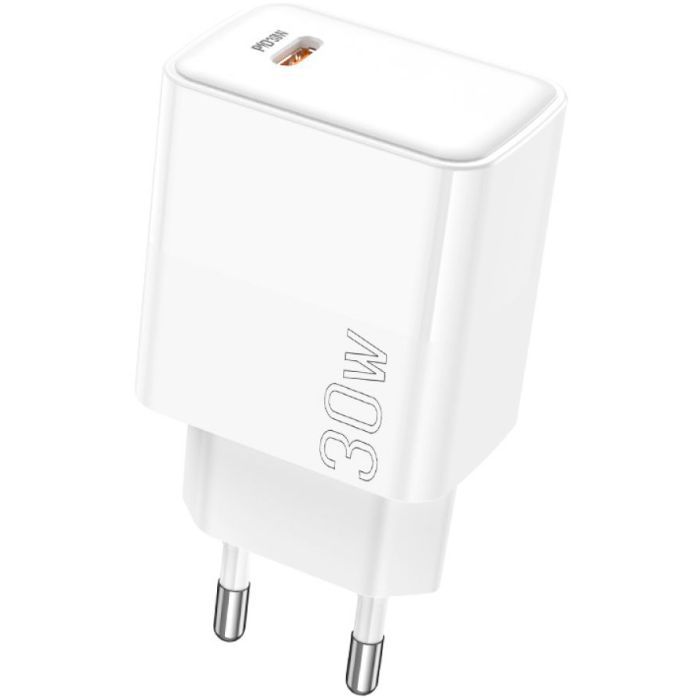 Зарядное устройство BOROFONE BA77A Insightful USB-C PD30W White (6941991101274)