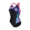 Купальник Arena Dreamhline Swimsuit V Back 008328-500 чорний, фіолетовий, бірюзовій 36 (3468337427940) зображення 4