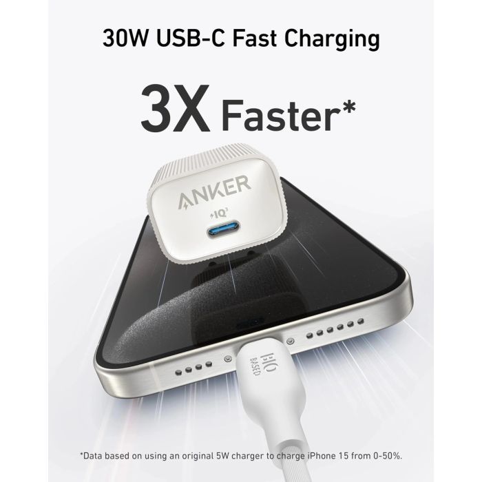 Зарядний пристрій Anker PowerPort 511 Nano IV 30W USB-C White (A2337G21) зображення 5
