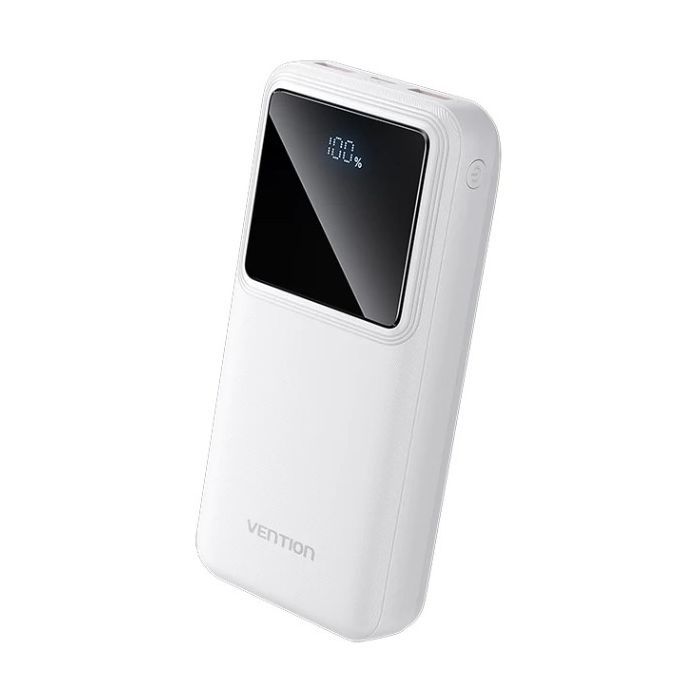 Батарея универсальная Vention 20000mAh 22.5W 3A, PD, QC/3.0, LED Display, White (FHLW0)