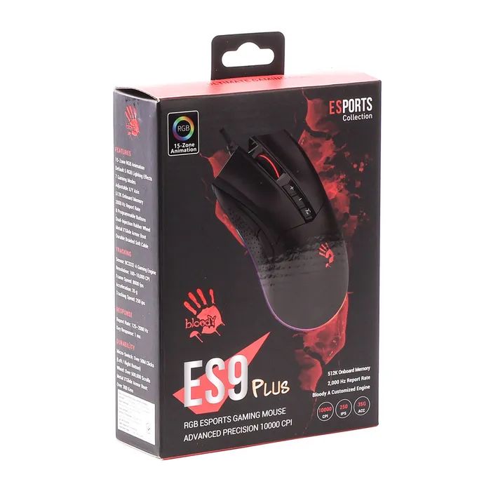 Мышка A4Tech Bloody ES9 Plus USB Black (4711421971515) изображение 6
