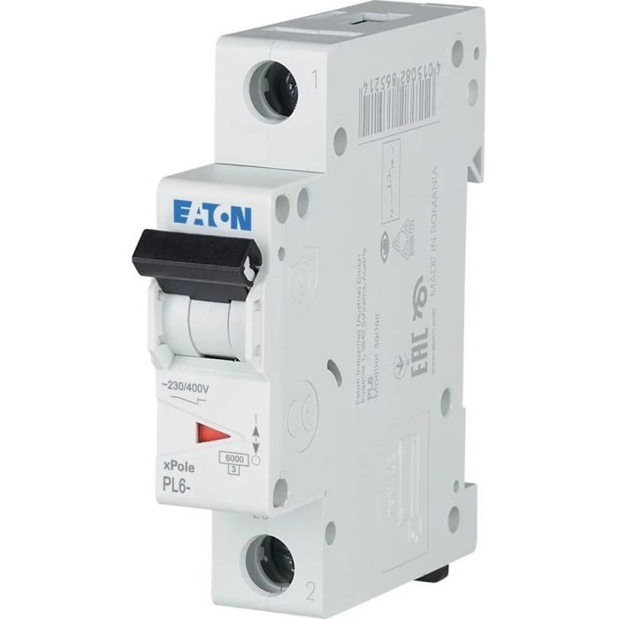 Автоматичний вимикач Eaton 1-п. М1 С 6А PL6 6кА
