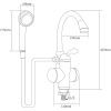 Проточный водонагреватель AQUATICA LZ 3.0кВт 0.4-5бар для ванн (9795203) изображение 2