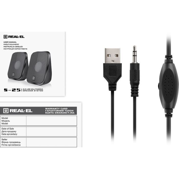 Акустична система REAL-EL S-25 USB Black (EL121100022) зображення 8
