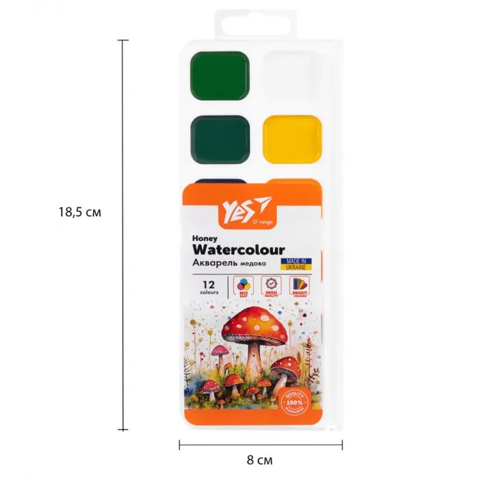 Акварельные краски Yes Orange Line 6 кольорів б/к (110297) изображение 6
