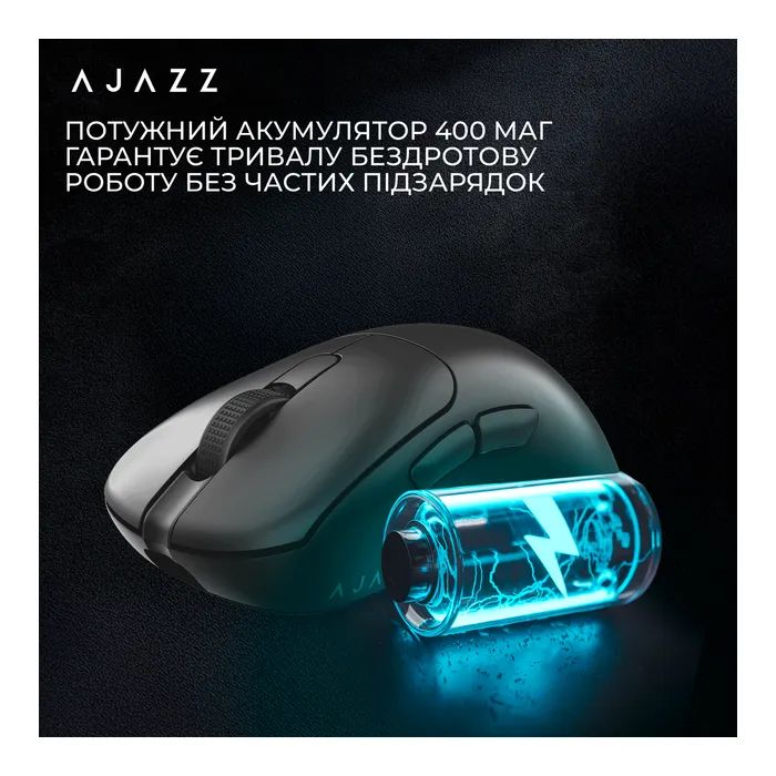 Мышка Ajazz AJ179PRO Wireless/Bluetooth/USB Charging Dock Black (AJ179-PRO-B) изображение 10
