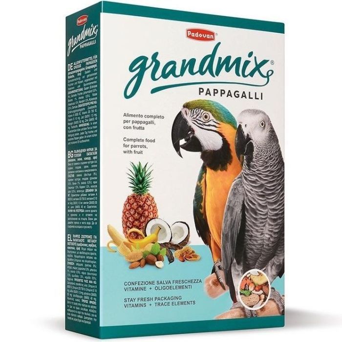 Корм для птахів Padovan GrMix pappagalli для великих папуг 600 г (8001254001869)