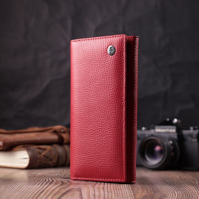 Гаманець ST Leather З натуральної шкіри Червоний (22514) зображення 8